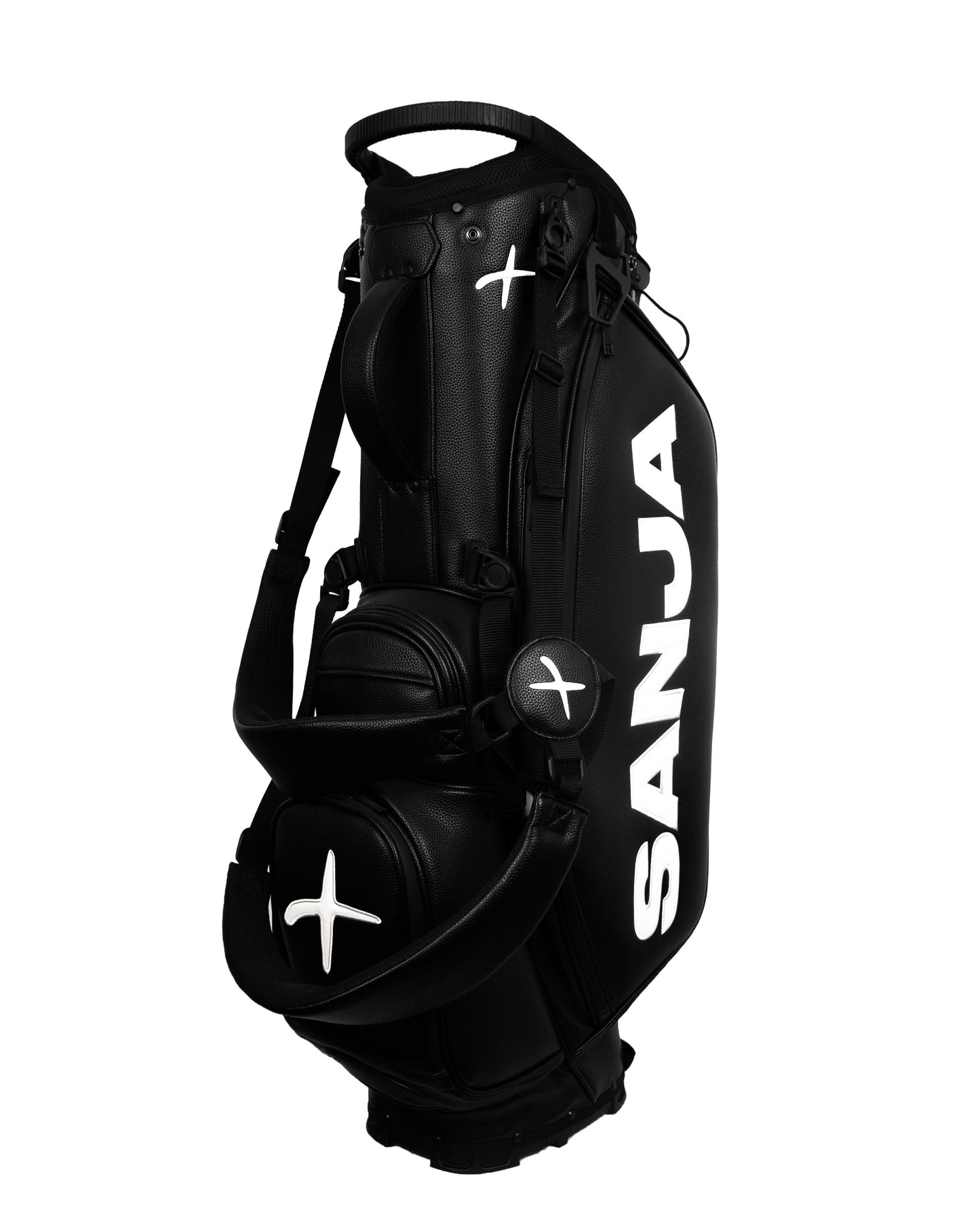 Golf Bag Black Leather