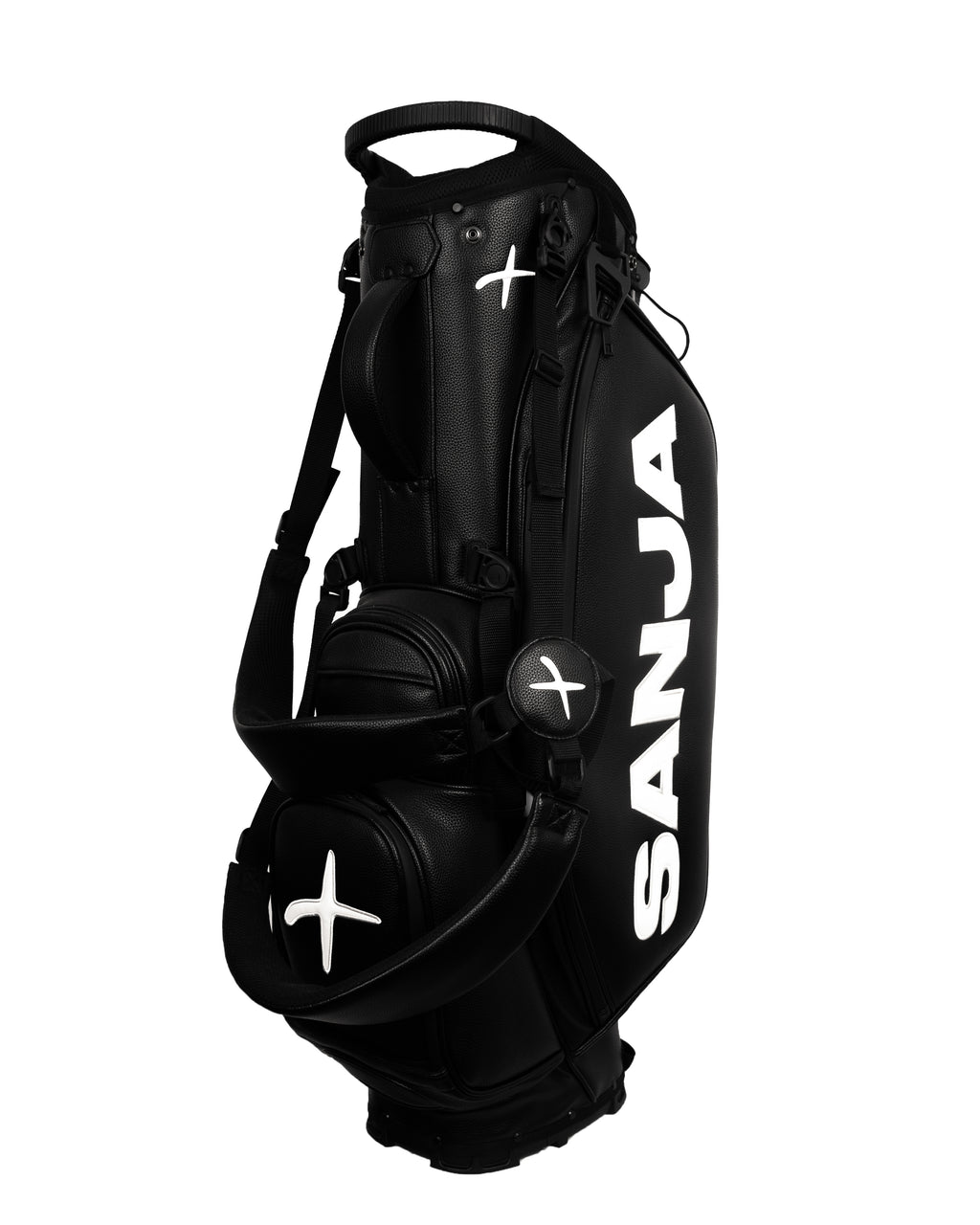 Golf Bag Black Leather
