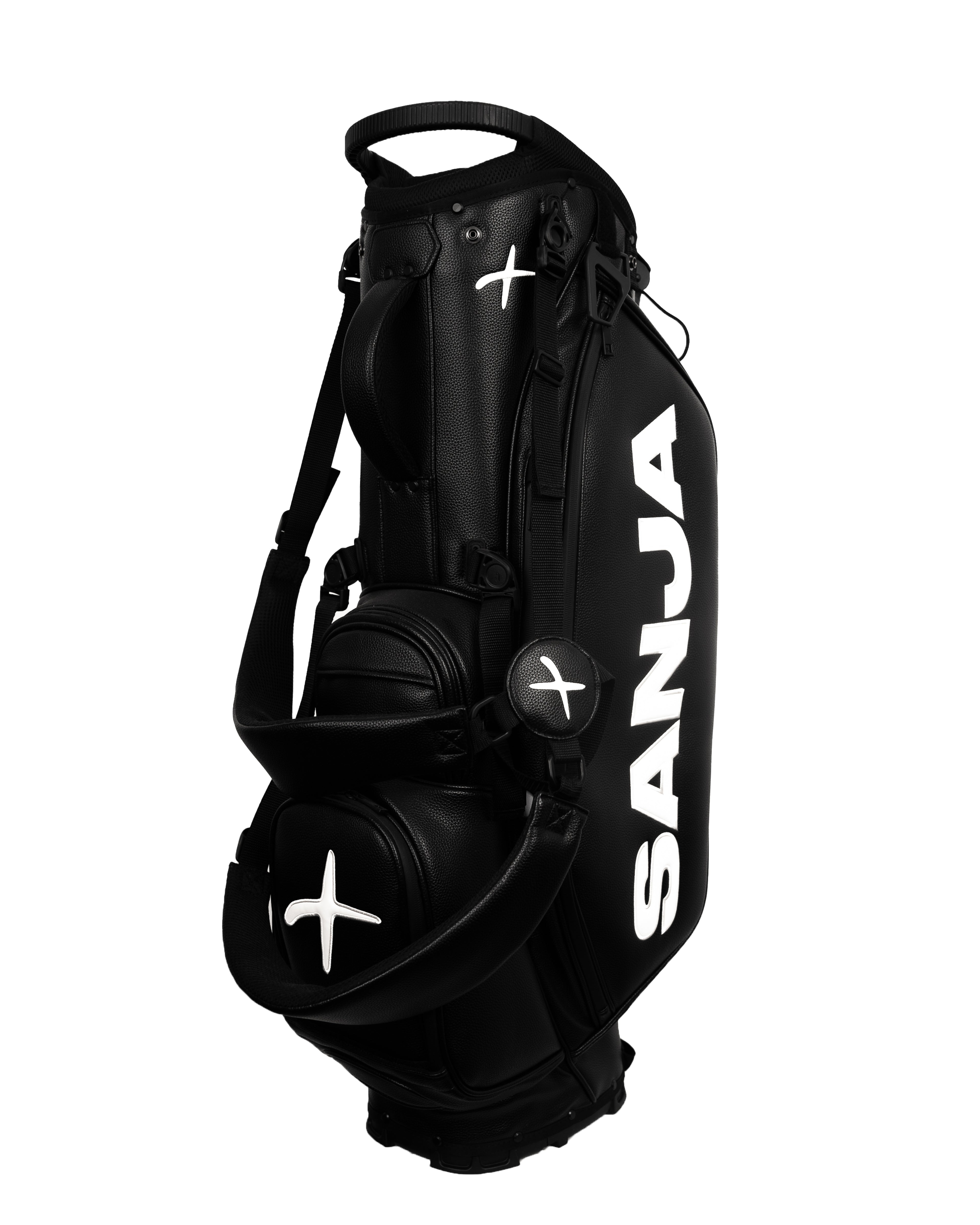 Golf Bag Black Leather