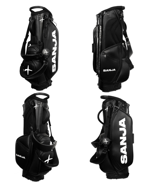 Golf Bag Black Leather